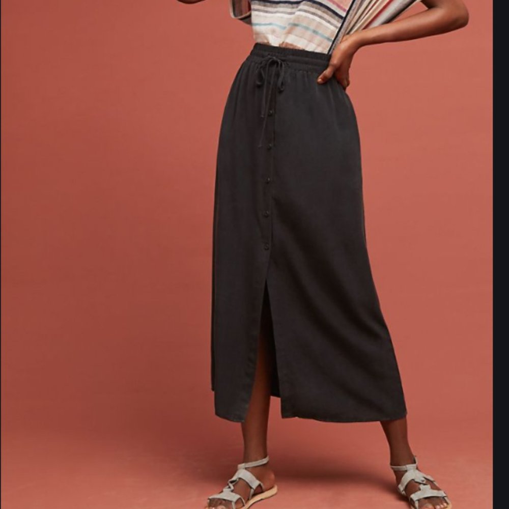 Cloth & Stone button midi skirt